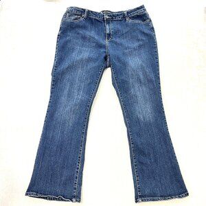 SALT WORKS NYC Bootcut Jeans Womens18 Blue Retro Denim Pocket Flaps Mid Rise